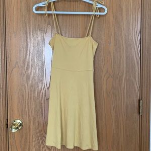 Forever 21 Tie Shoulder Pastel Yellow Dress